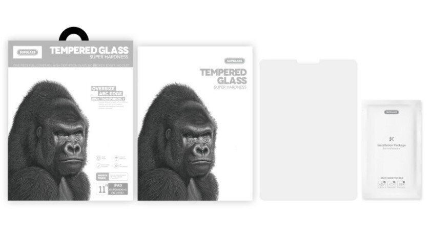 Защитное стекло SupGlass XC-20 для iPad Air 13" (2024) Glass Oversize ARC Edge Transparent, прозрачный