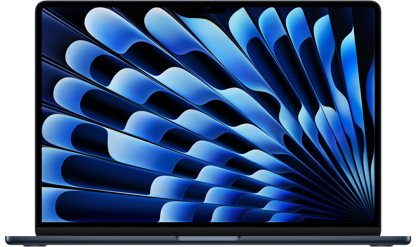 Ноутбук Apple MacBook Air 15" (M4, 10C CPU, 10C GPU, 24Gb, 512Gb SSD), "полуночный чёрный" (MC6L4)
