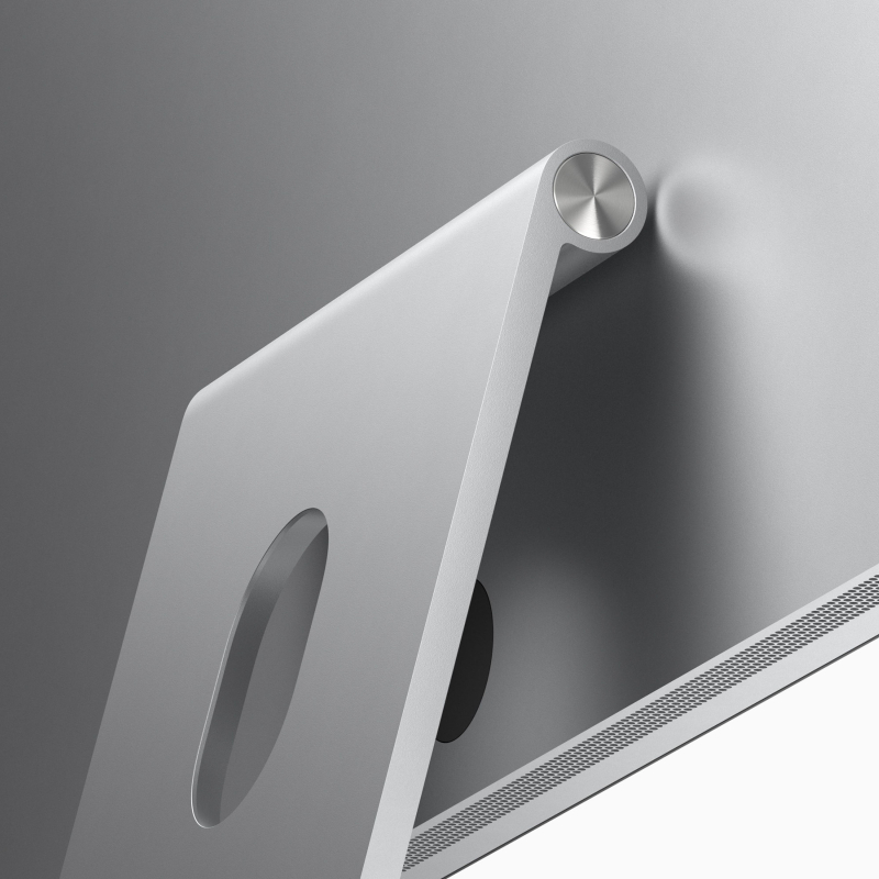 Монитор Apple Studio Display 5K Retina 27" (2026), стандартное стекло, подставка с регулировкой наклона, серебристый (MFEX4)