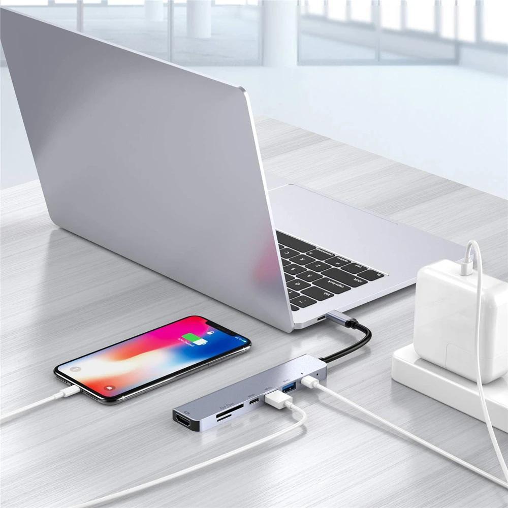 Многопортовый USB Хаб 7в1
