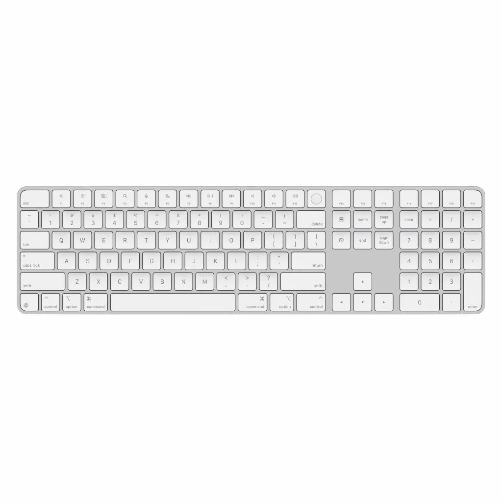 Клавиатура беспроводная Apple Magic Keyboard with Touch ID and Numeric USB-C, белый (MXK73)