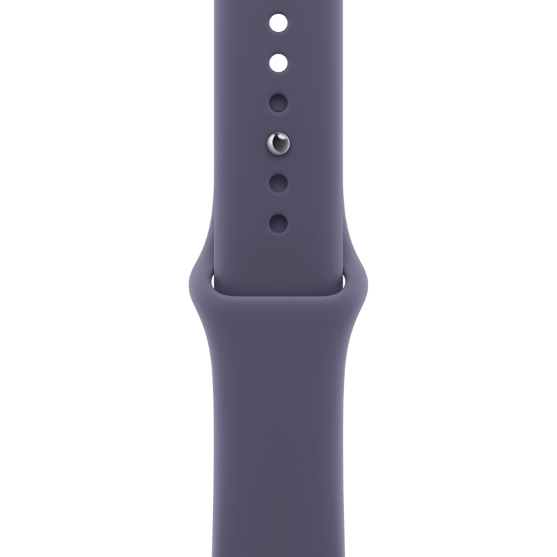 Часы Apple Watch Series 11 (2025), 42 мм, корпус из алюминия цвета «Silver», ремешок Sport Band цвета «Purple Fog», фиолетовый