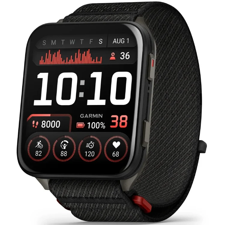 Умные часы Garmin Venu X1 (010-02980-02) 46 мм, Black with Slate Titanium Caseback and Black Comfortfit Nylon Band