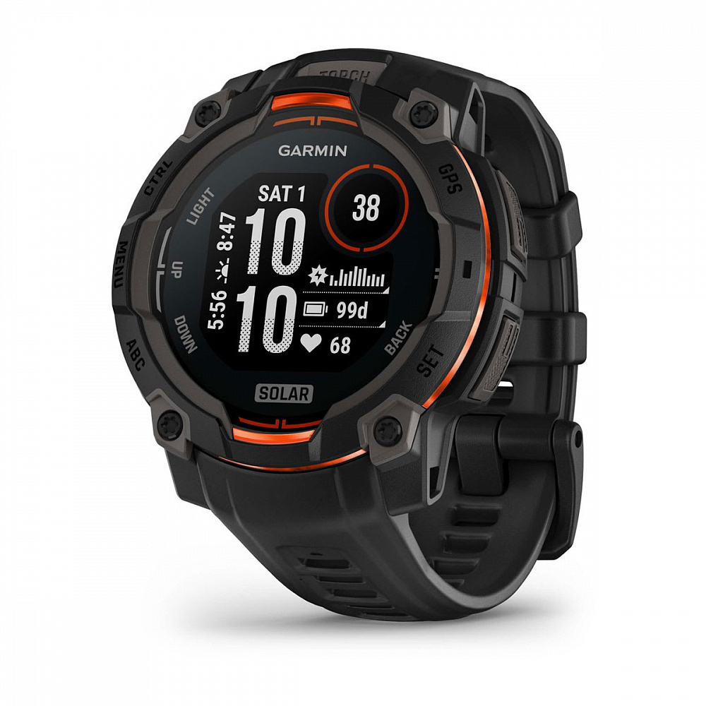 Умные часы Garmin INSTINCT 3 (010-02934-00) 45 мм SOLAR BLACK