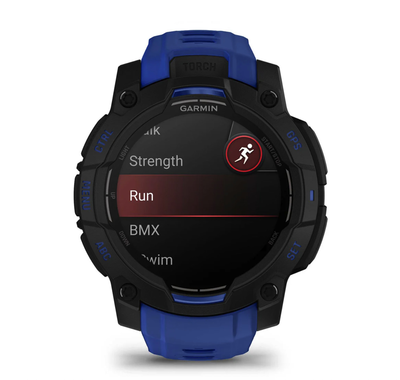 Умные часы Garmin INSTINCT 3 (010-02936-03) 45 мм, AMOLED чёрный с чёрно-синим ремешком