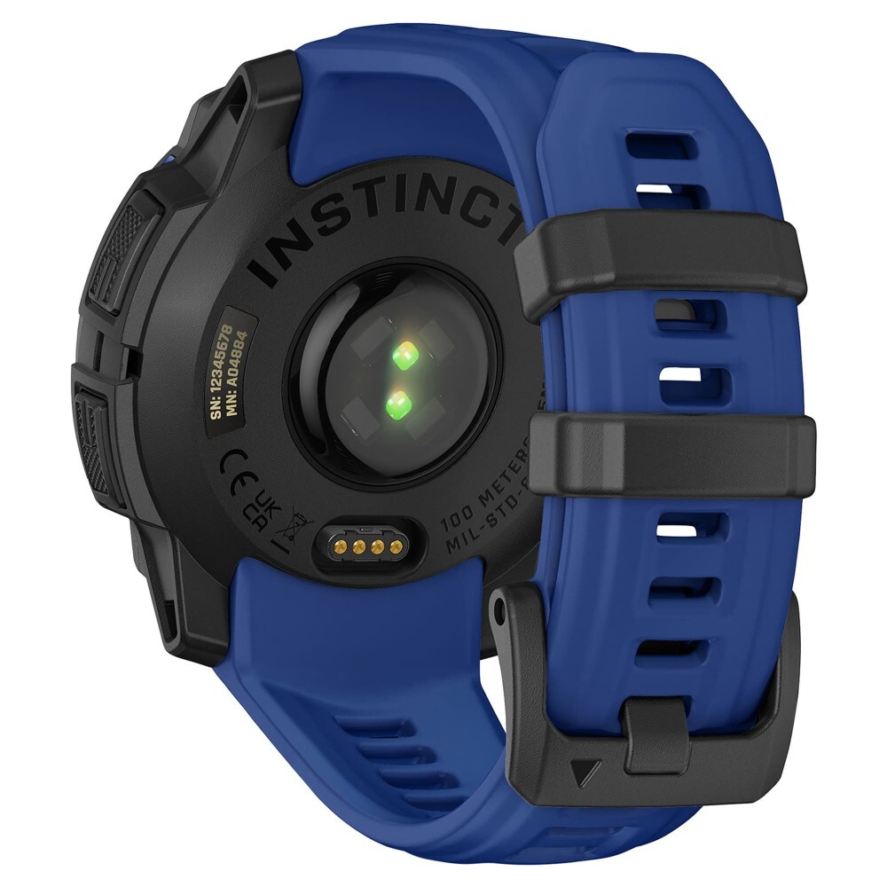Умные часы Garmin INSTINCT 3 (010-02936-03) 45 мм, AMOLED чёрный с чёрно-синим ремешком