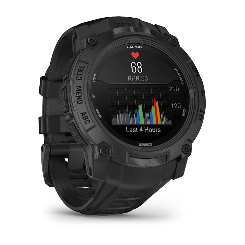 Умные часы Garmin Instinct 3 (010-03020-50) 50 мм, Amoled Tactical Edition Black with Charcoal Silicone Band