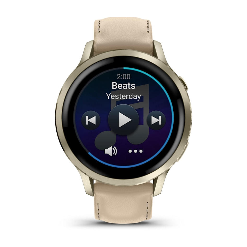 Умные часы Garmin Venu 4 (010-03013-03) 41 мм, Lunar Gold with Bone Silicone Band and Light Sand Leather Band