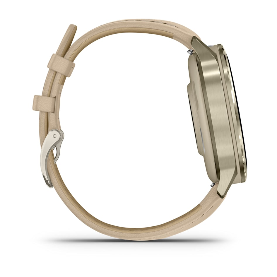 Умные часы Garmin Venu 4 (010-03013-03) 41 мм, Lunar Gold with Bone Silicone Band and Light Sand Leather Band