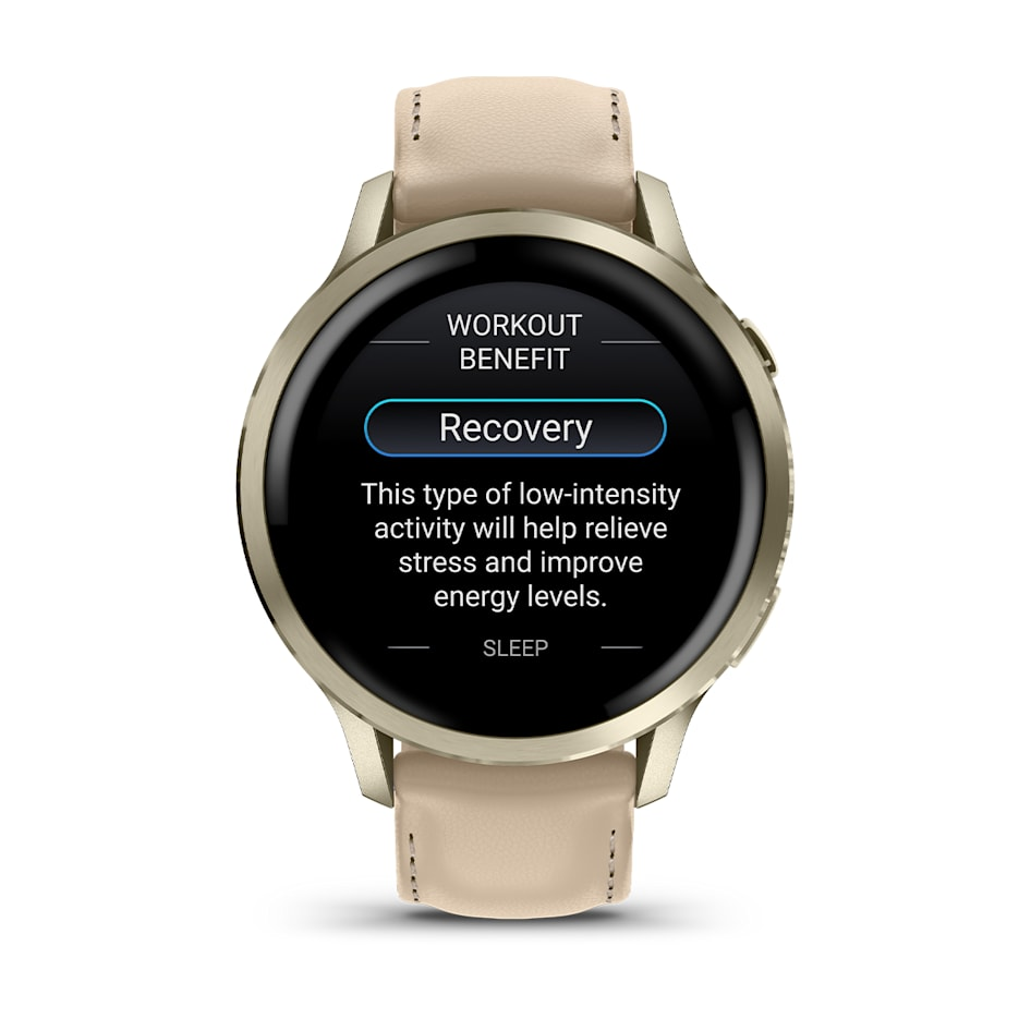 Умные часы Garmin Venu 4 (010-03013-03) 41 мм, Lunar Gold with Bone Silicone Band and Light Sand Leather Band