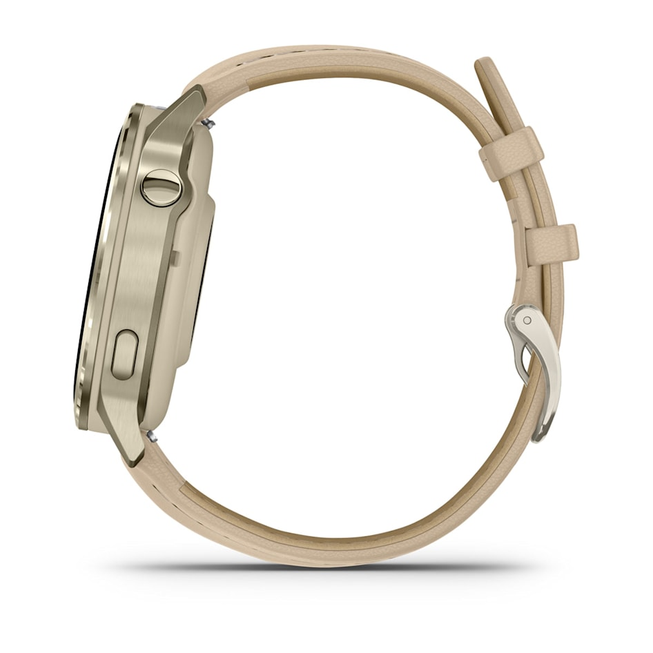 Умные часы Garmin Venu 4 (010-03013-03) 41 мм, Lunar Gold with Bone Silicone Band and Light Sand Leather Band