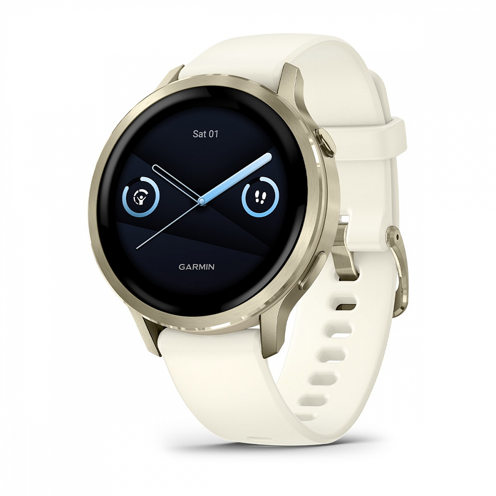 Умные часы Garmin Venu 4 (010-03013-00) 41 мм, LUNAR Gold Bezel With Bone Silicone Band