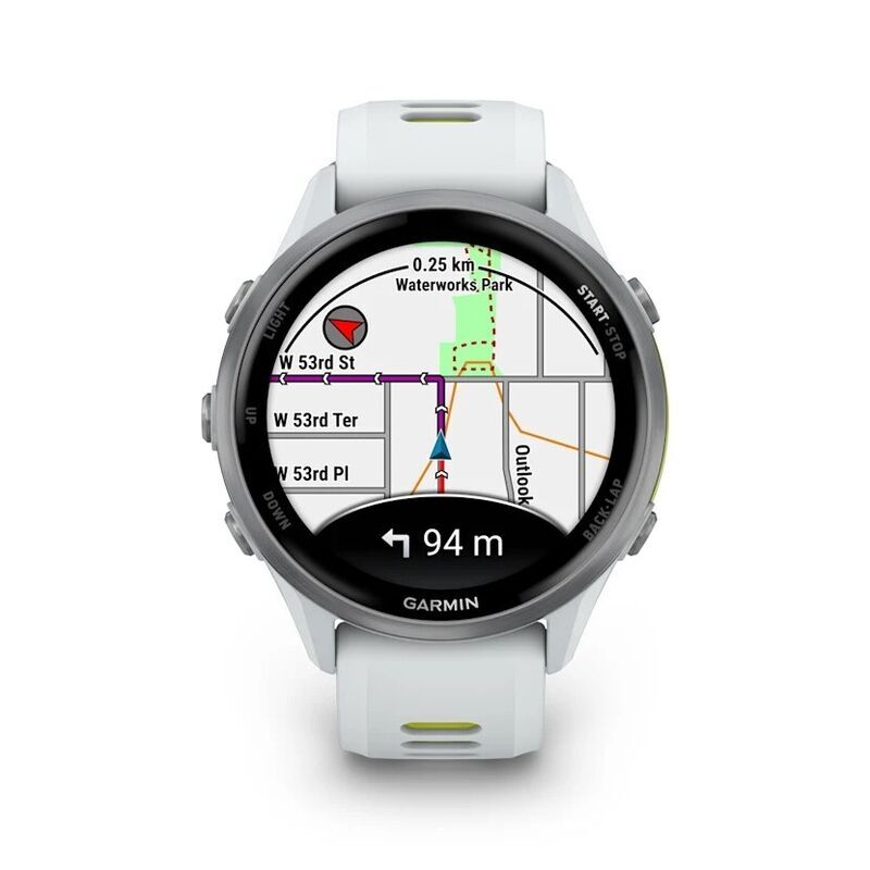 Умные часы Garmin Forerunner 970 (010-02969-11) 47 мм, Titanium With Whitestone Amp Yellow Band