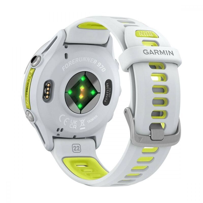 Умные часы Garmin Forerunner 970 (010-02969-11) 47 мм, Titanium With Whitestone Amp Yellow Band