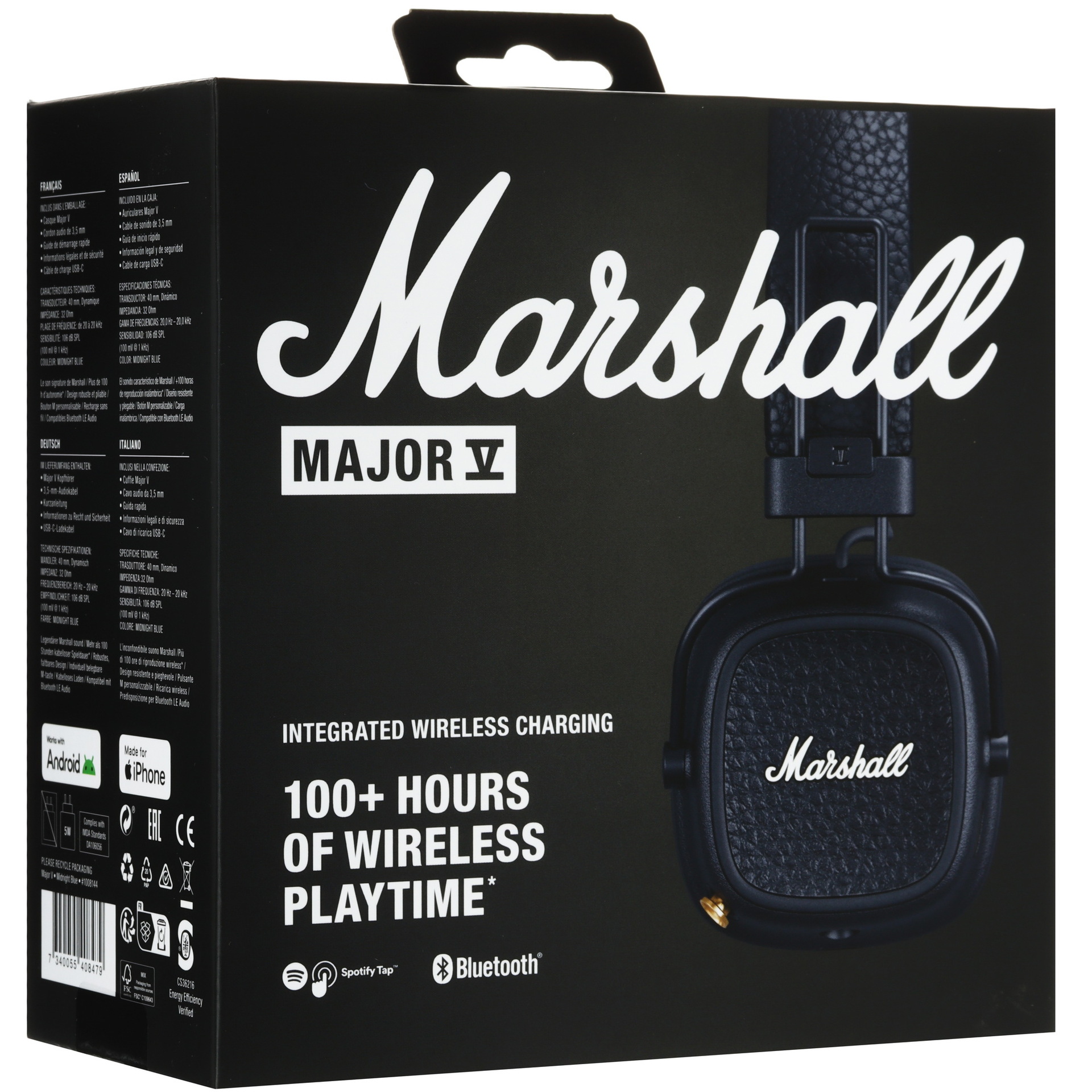 Наушники Marshall MAJOR V, синий (Blue)
