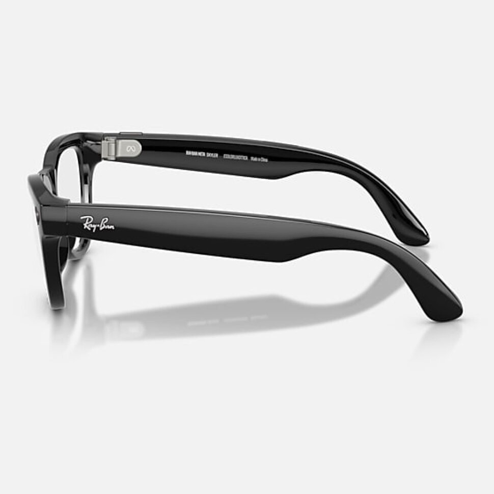 Умные очки Ray-Ban Meta Skyler Gen 2 RW4014 (глянцевая чёрная оправа, линзы с зелёным автозатемнением)