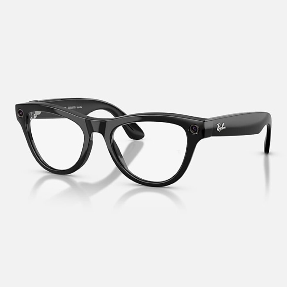 Умные очки Ray-Ban Meta Skyler Gen 2 RW4014 (глянцевая чёрная оправа, линзы с зелёным автозатемнением)