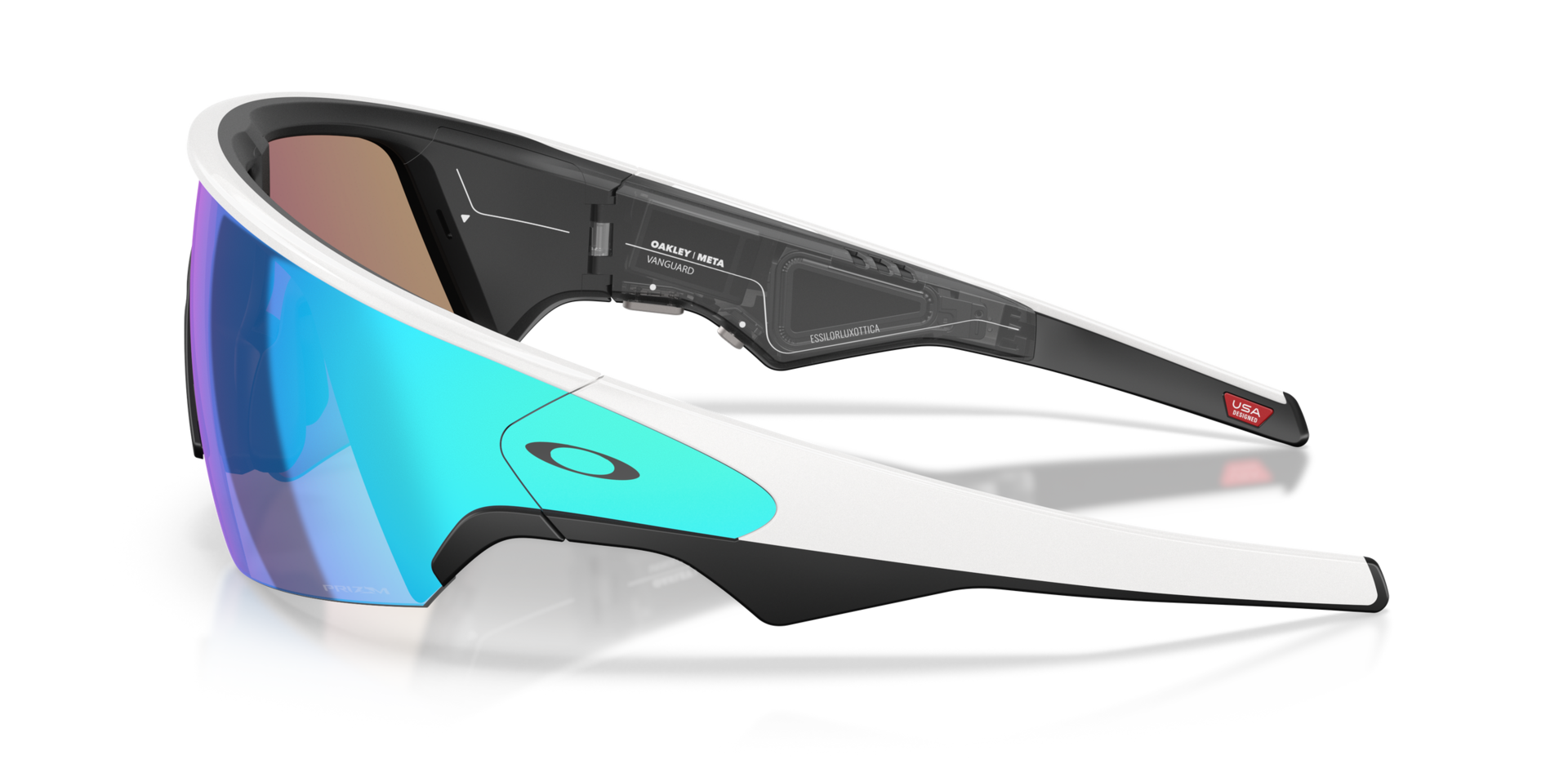 Умные очки Oakley Meta Vanguard OW8001 (белая оправа, линзы сапфировые) Prizm Sapphire