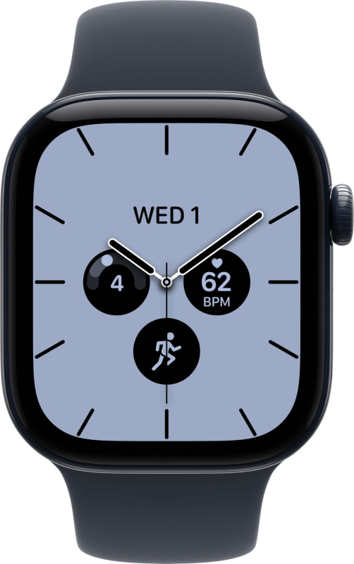 Часы Apple Watch Series 12 (2026), 42 мм, корпус из керамики цвета «Night Blue», ремешок Sport Band цвета «Navy Blue», тёмно-синий