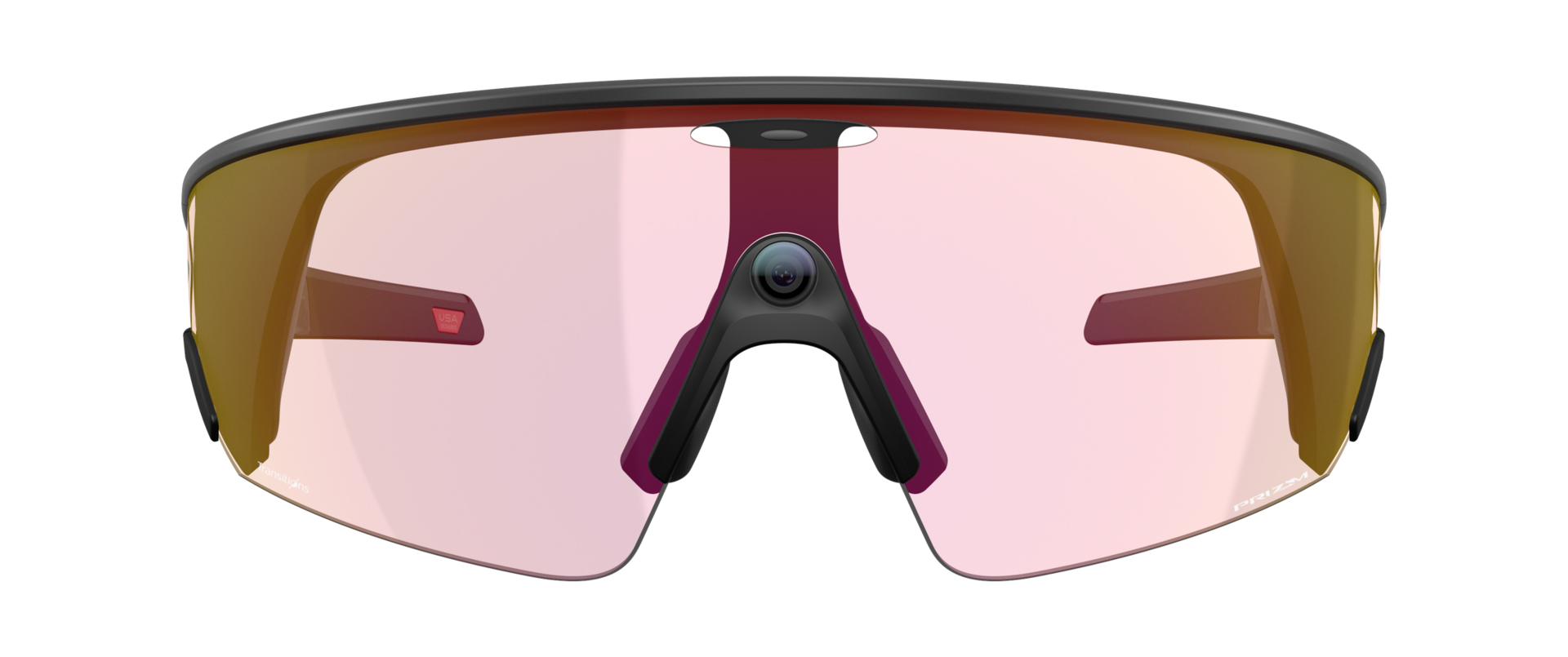 Умные очки Oakley Meta Vanguard OW8001 (чёрная оправа, линзы красно-оранжевые) Prizm Transitions Ember