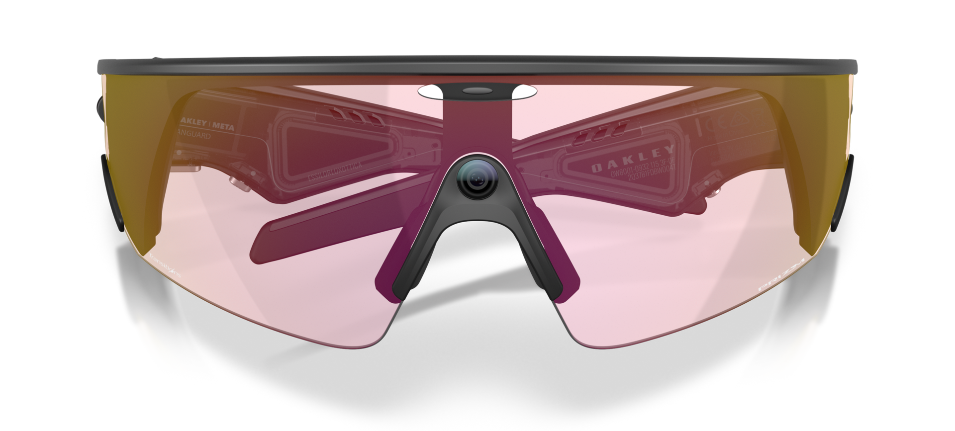 Умные очки Oakley Meta Vanguard OW8001 (чёрная оправа, линзы красно-оранжевые) Prizm Transitions Ember