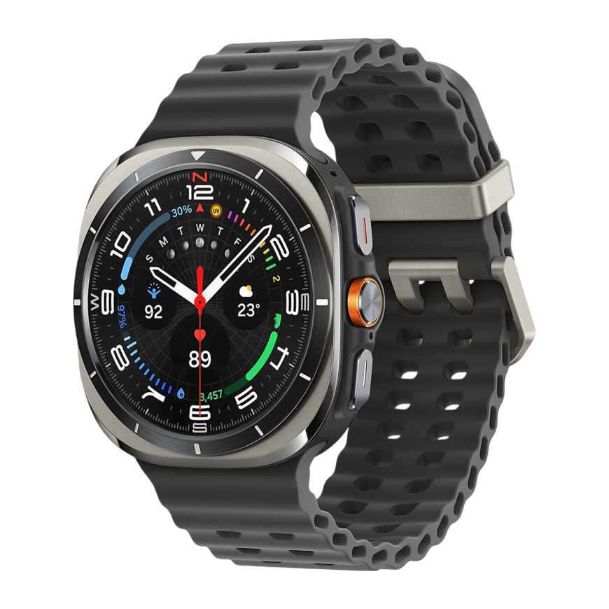 Умные часы Samsung Galaxy Watch Ultra 2025 LTE 47мм, cеребряный титан (Titanium Silver)