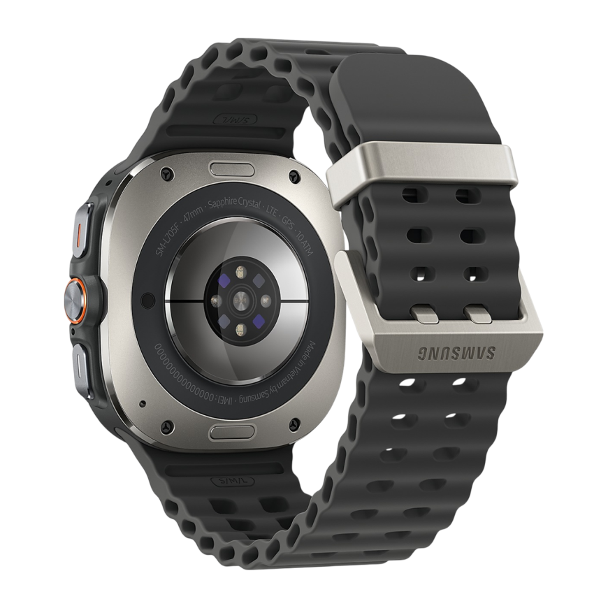 Умные часы Samsung Galaxy Watch Ultra 2025 LTE 47мм, cеребряный титан (Titanium Silver)