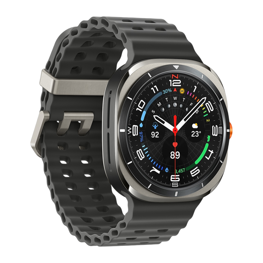 Умные часы Samsung Galaxy Watch Ultra 2025 LTE 47мм, cеребряный титан (Titanium Silver)