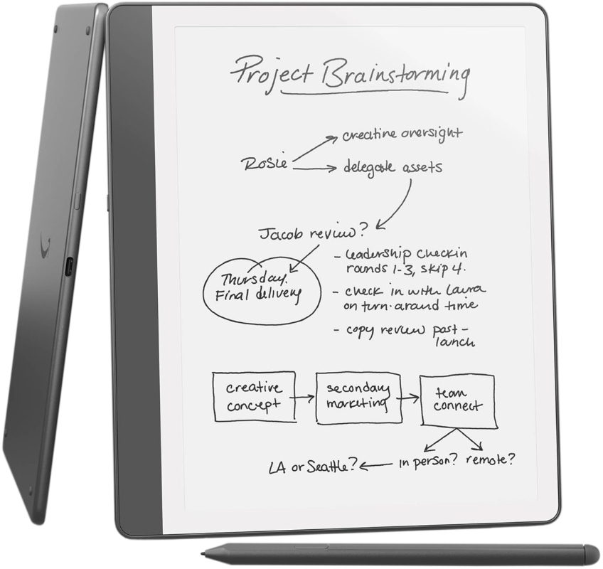 Электронная книга Amazon Kindle Scribe 2024 64Gb + стилус Premium Pen, "вольфрам" (Tungsten)