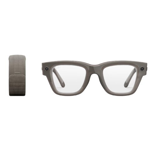 Умные очки Ray-Ban Meta Display (глянцевая песочная оправа, линзы с автозатемнением, песочный ремешок), размер L, размер ремешка 2