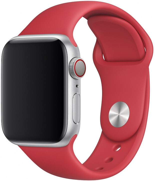 Ремешок Gurdini Sport Band (силиконовый) для Apple Watch 42mm/44mm, красный (Red)