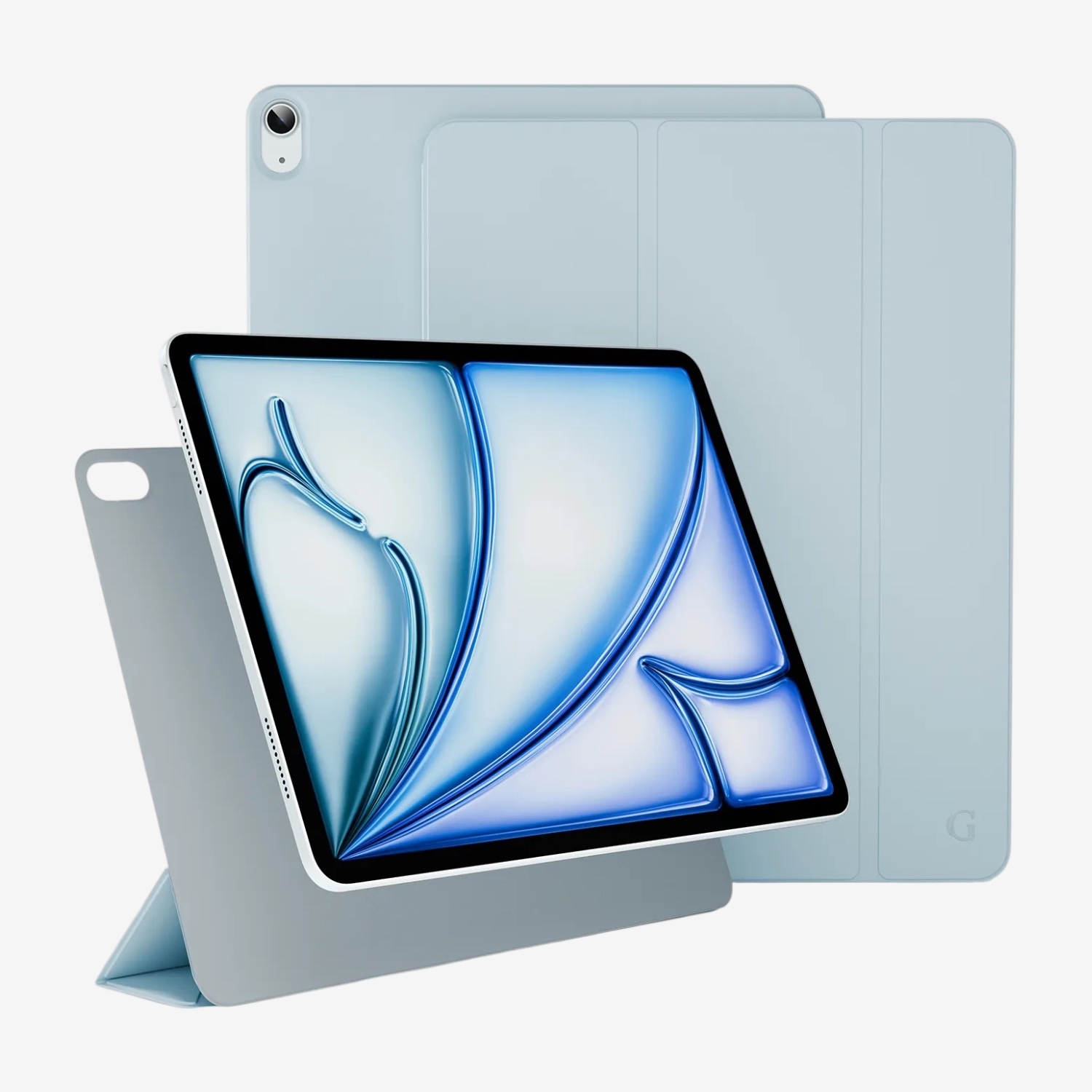 Чехол Gurdini Smart Magnet Series для iPad Air 11, небесно-голубой