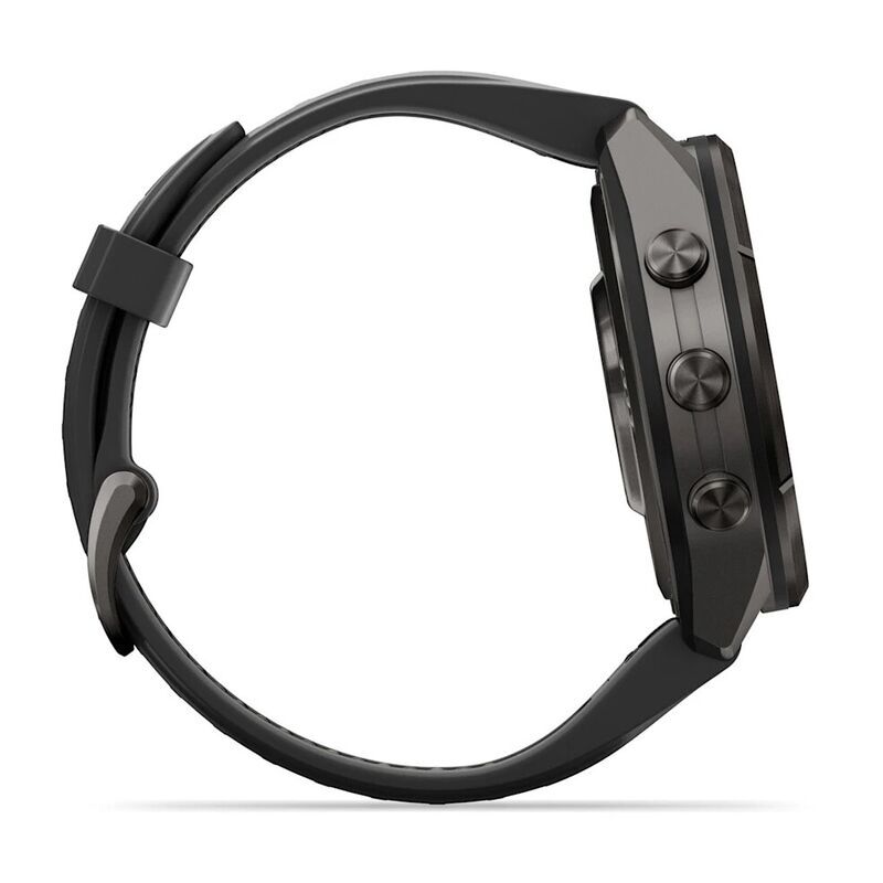 Умные часы Garmin FENIX 9 Pro (010-04335-11) 43 мм, AMOLED, inReach, LTE, DLC титановый чёрный, чёрный силиконовый ремешок