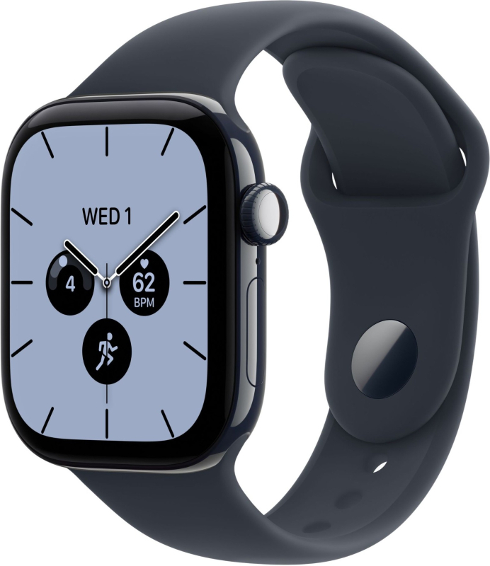 Часы Apple Watch Series 12 (2026), 46 мм, корпус из керамики цвета «Night Blue», ремешок Sport Band цвета «Navy Blue», тёмно-синий