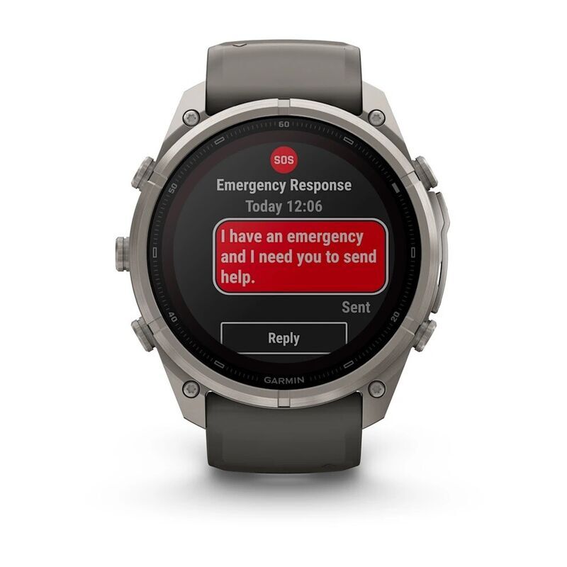 Умные часы Garmin FENIX 9 Pro (010-04339-01) 51 мм, Solar, inReach, Titanium with Pebble Gray/Silver Gray Silicone Band