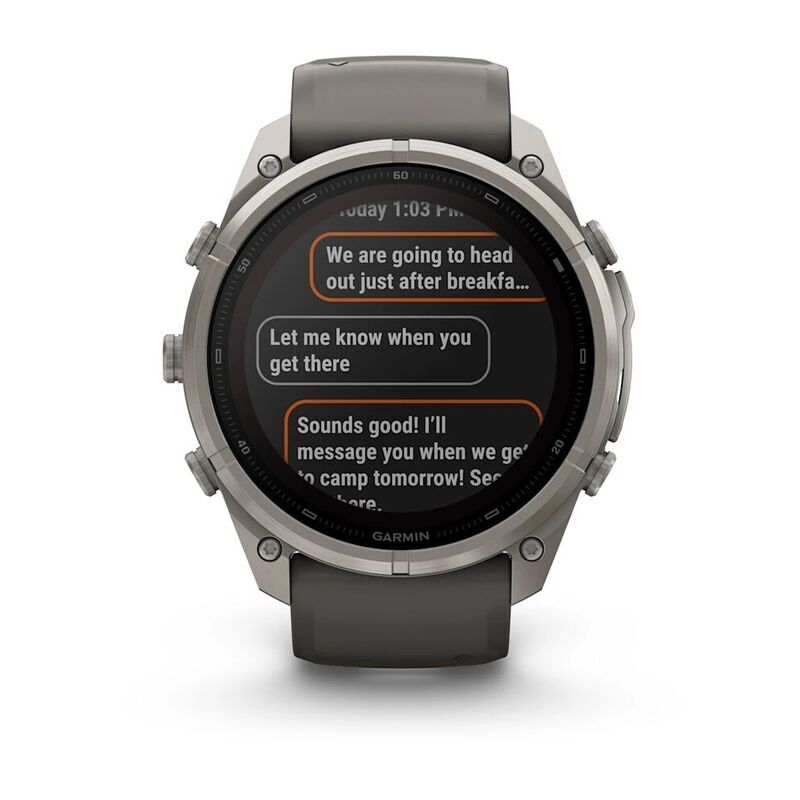 Умные часы Garmin FENIX 9 Pro (010-04339-01) 51 мм, Solar, inReach, Titanium with Pebble Gray/Silver Gray Silicone Band