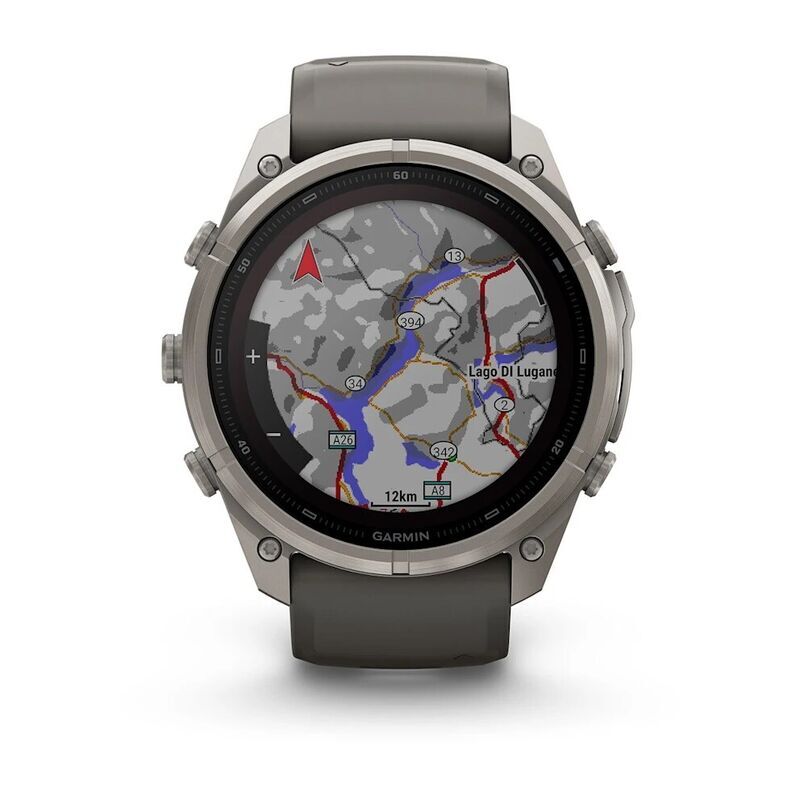 Умные часы Garmin FENIX 9 Pro (010-04339-01) 51 мм, Solar, inReach, Titanium with Pebble Gray/Silver Gray Silicone Band