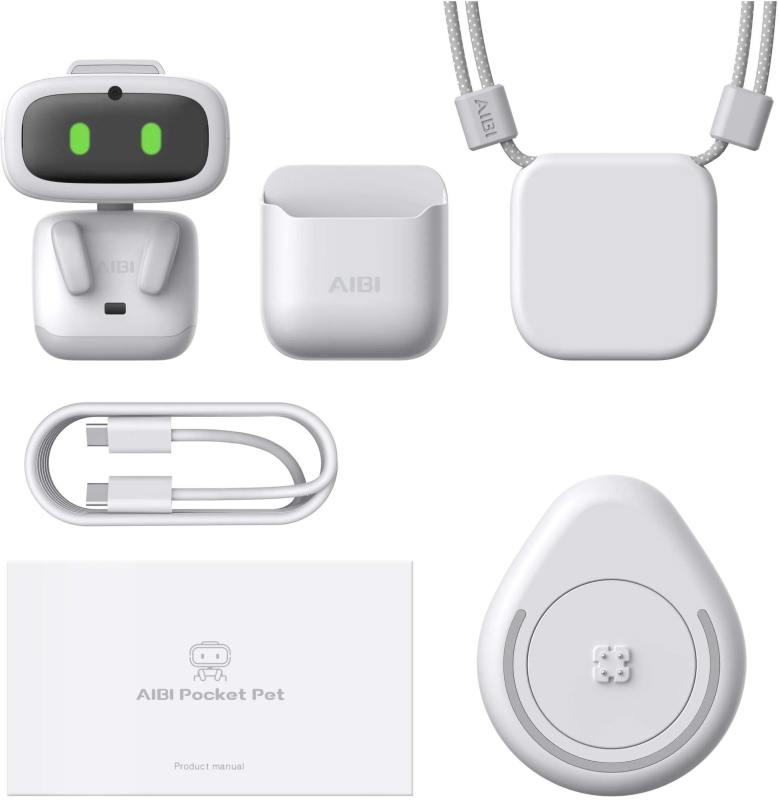 Умный робот карманный LIVING.AI AIBI Pocket Pet с ИИ ChatGPT, белый (White)