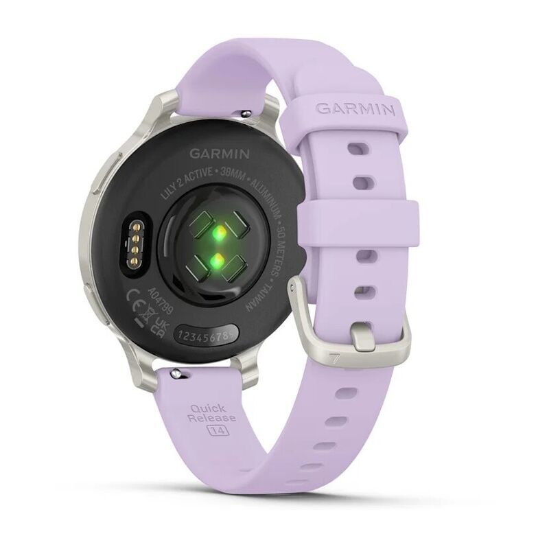 Умные часы Garmin Lily 2 (010-02891-01) Active Silver with Purple Jasmine Silicone Band