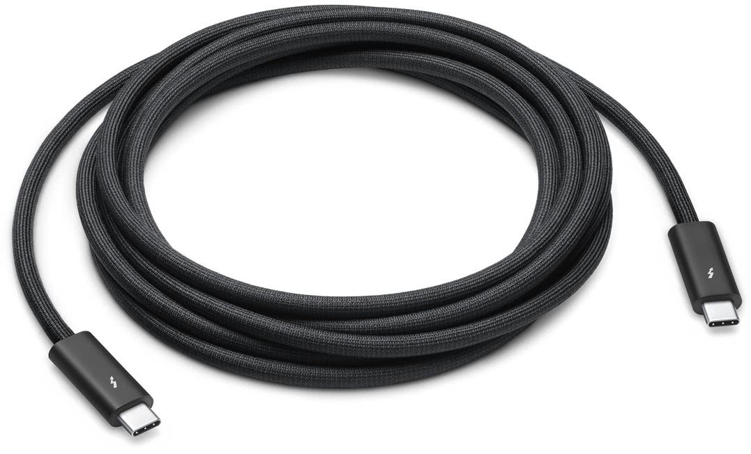 Кабель Apple Thunderbolt 4 (USB-C) Pro Cable, длина 3м, плетёный, чёрный (MWP02)