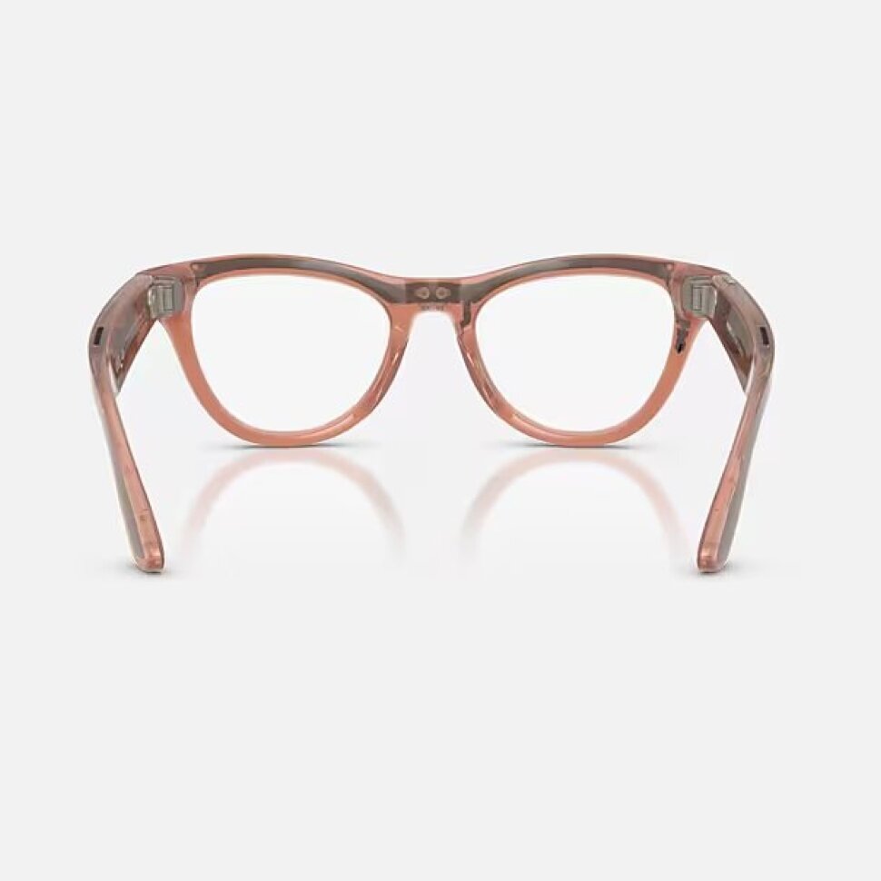 Умные очки Ray-Ban Meta Skyler Gen 2 RW4014 (глянцевая персиковая оправа, линзы с коричневым автозатемнением)