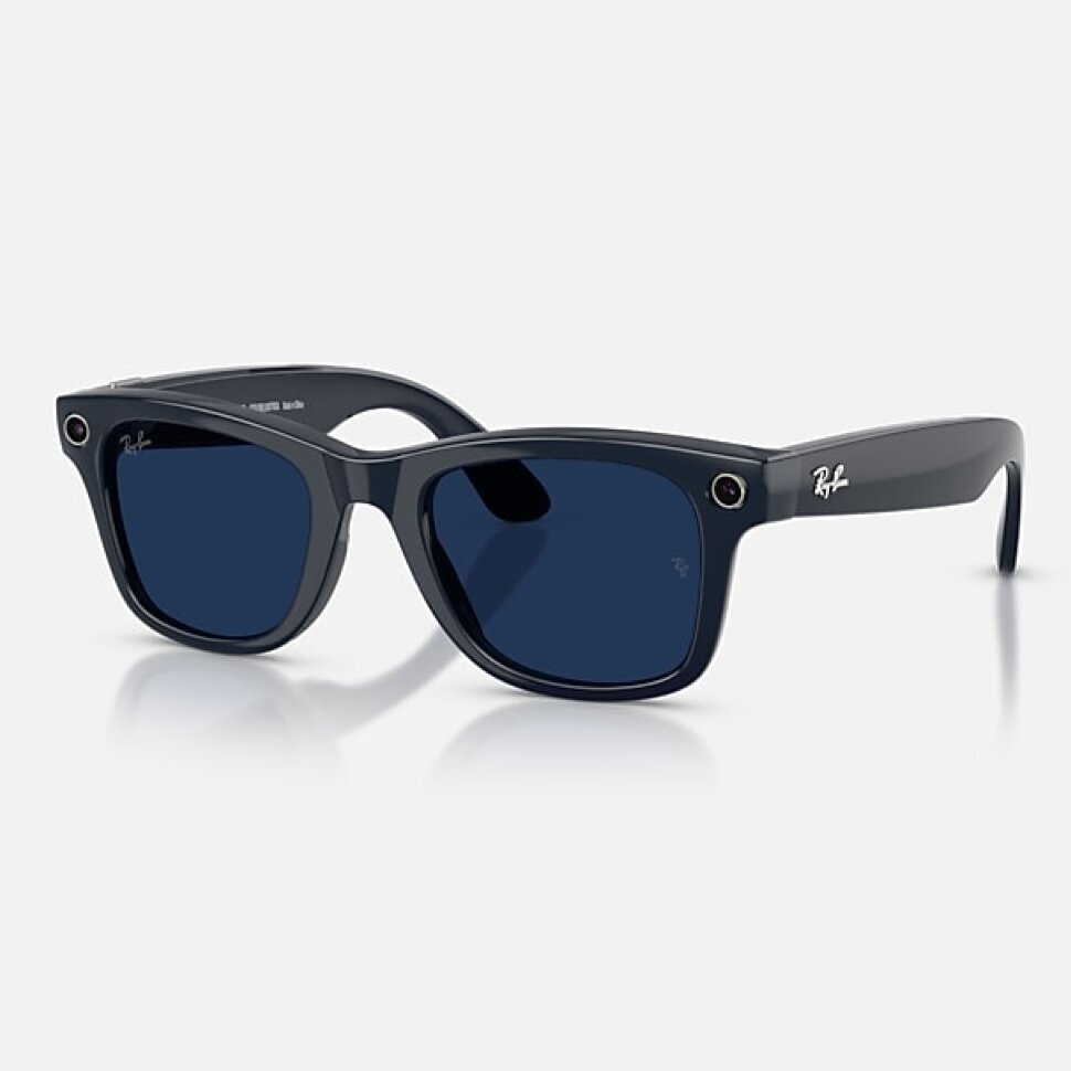 Умные очки Ray-Ban Meta Wayfarer Gen 2 RW4012 (глянцевая синяя оправа, линзы с синим автозатемнением), размер L