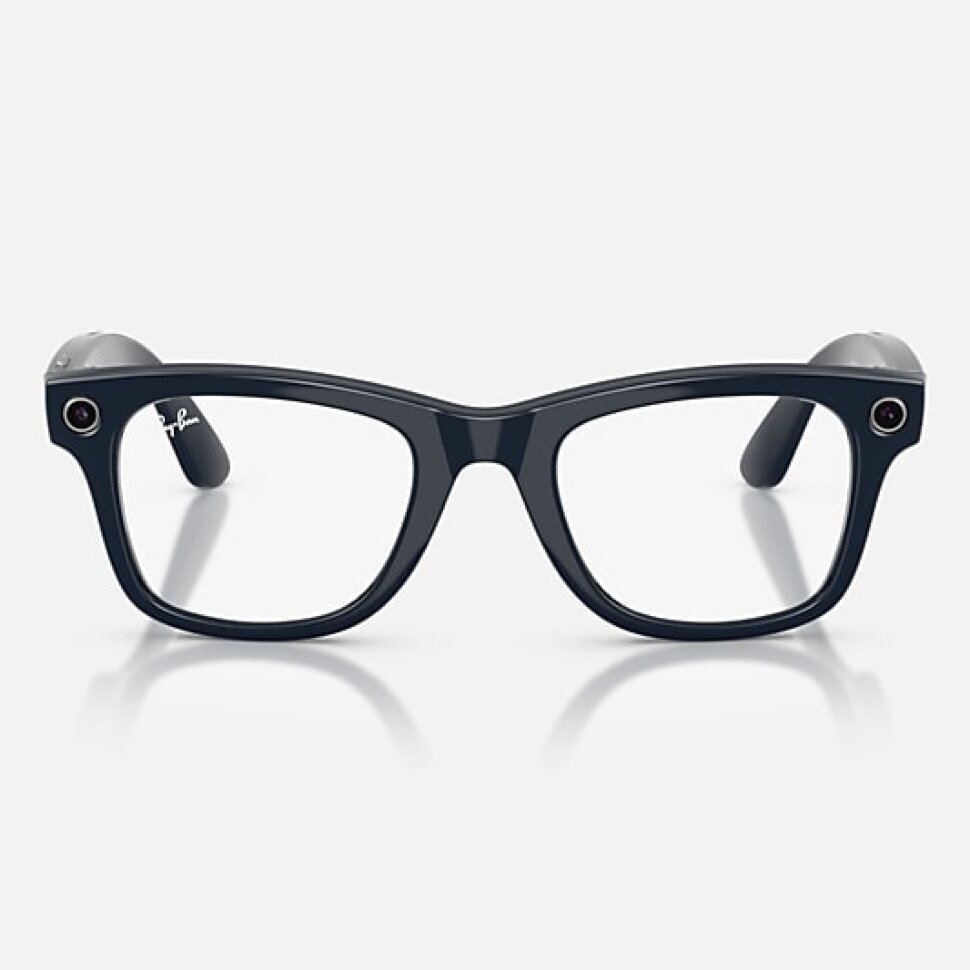 Умные очки Ray-Ban Meta Wayfarer Gen 2 RW4012 (глянцевая синяя оправа, линзы с синим автозатемнением), размер L