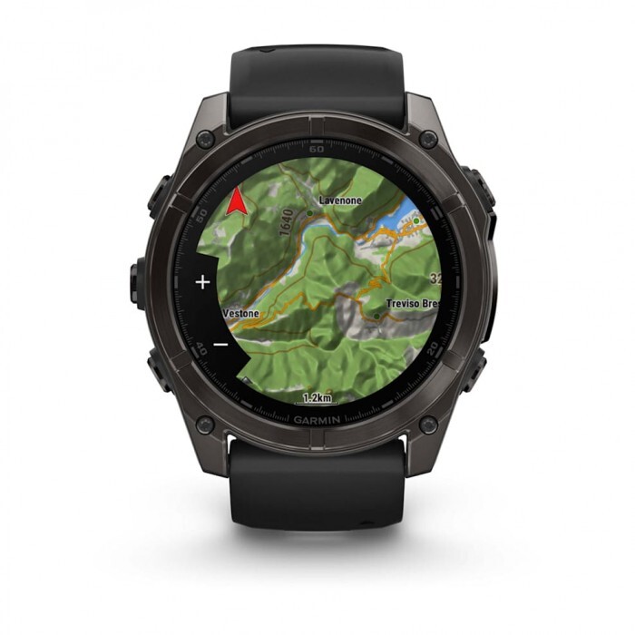 Умные часы Garmin FENIX 8 (010-02905-21) 51 мм Amoled Sapphire Carbon Gray DLC Titanium with Black/Pebble Gray Silicone