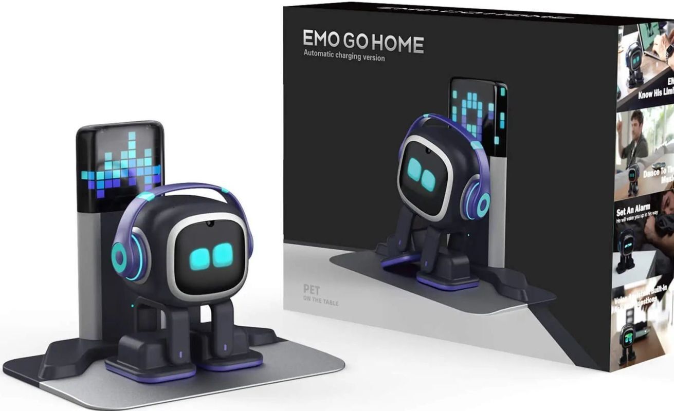 Умный робот LIVING.AI EMO Go Home с ИИ ChatGPT, чёрный (Black)