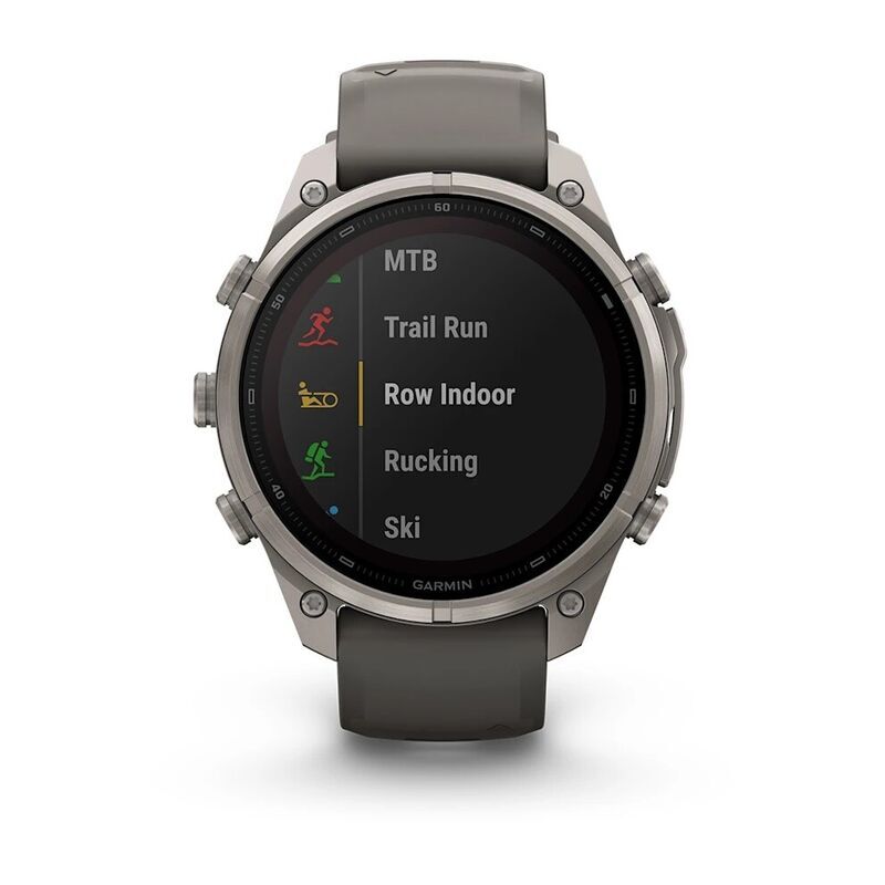Умные часы Garmin FENIX 9 Pro (010-04338-01) 47 мм, Solar, inReach, LTE, титановый серый, серый силиконовый ремешок