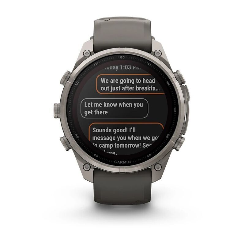 Умные часы Garmin FENIX 9 Pro (010-04338-01) 47 мм, Solar, inReach, LTE, титановый серый, серый силиконовый ремешок