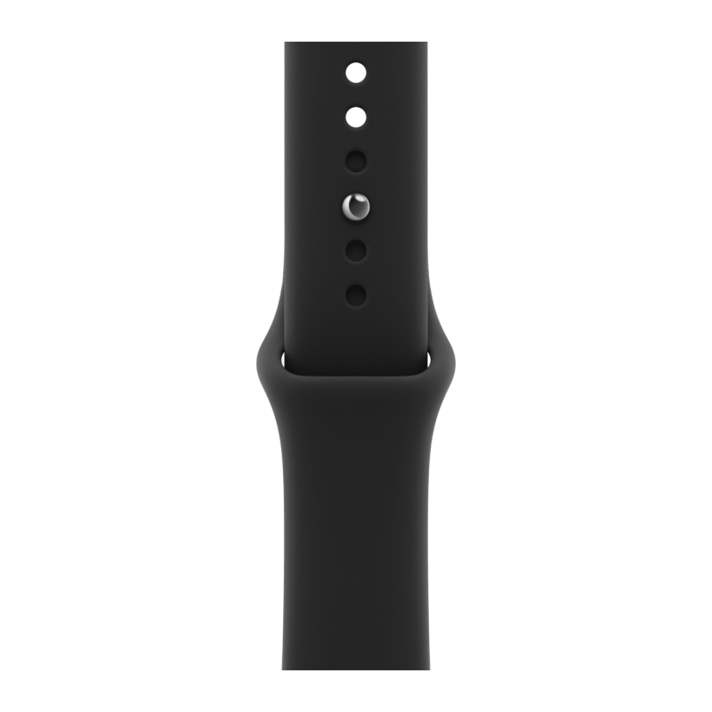Часы Apple Watch Series 12 (2026), 46 мм, корпус из алюминия цвета «Black», ремешок Sport Band цвета «Black», чёрный