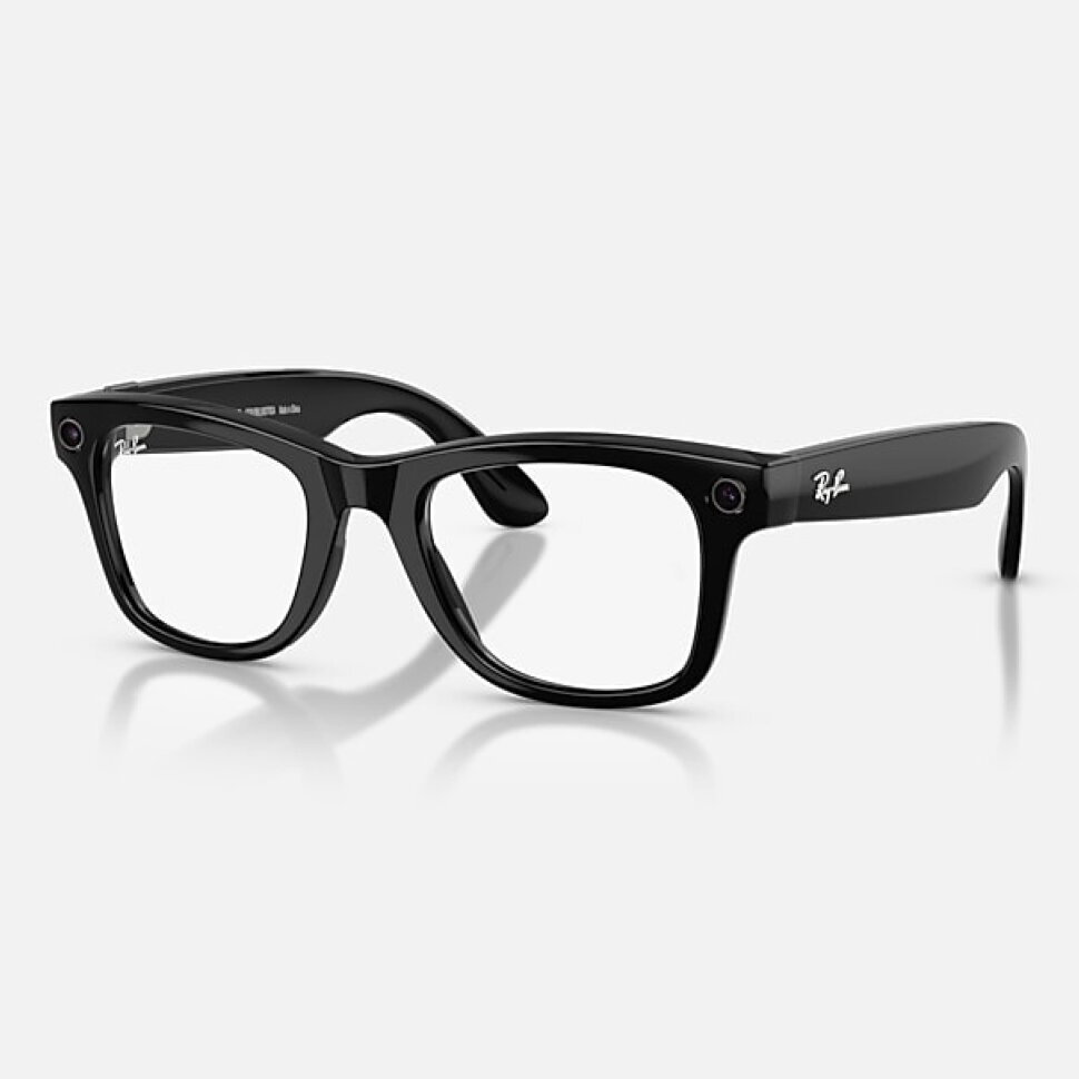Умные очки Ray-Ban Meta Wayfarer Gen 2 RW4012 (глянцевая чёрная оправа, линзы с зелёным автозатемнением), размер M