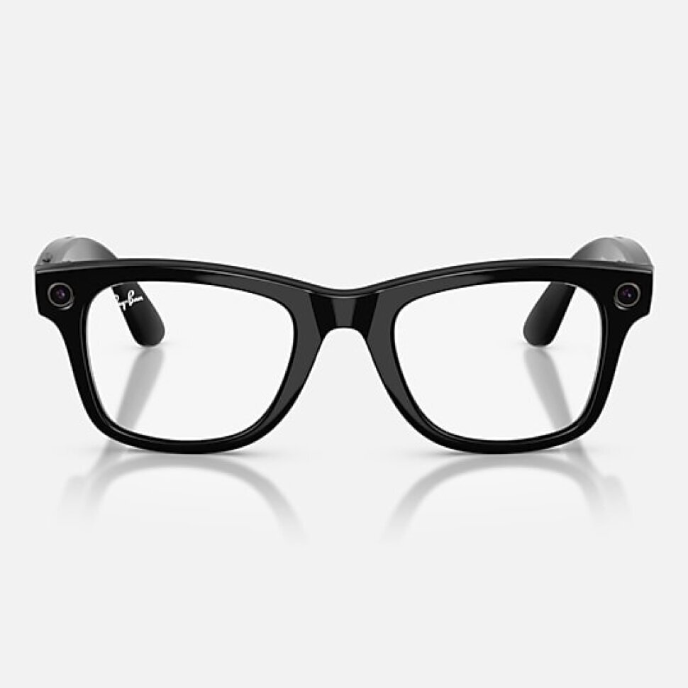 Умные очки Ray-Ban Meta Wayfarer Gen 2 RW4012 (глянцевая чёрная оправа, линзы с зелёным автозатемнением), размер M